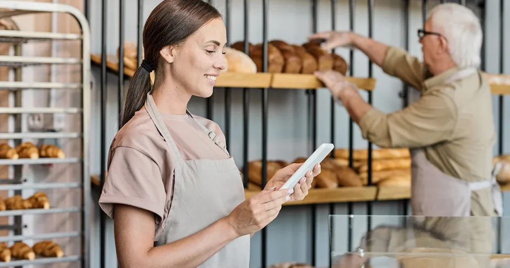 Restaurant staff handling supply chain