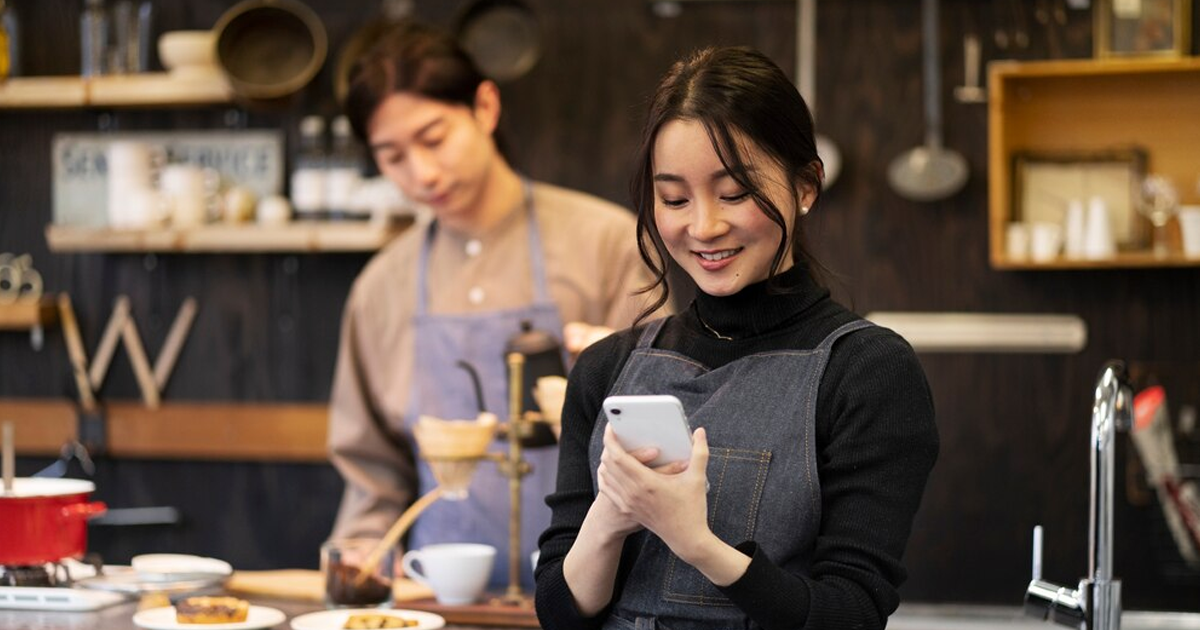 staff using mobile POS