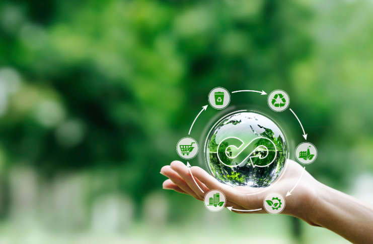 An image containing icons to denote sustainable tactics