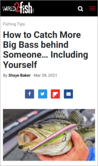 Blog post about local fishing programs on a restaurant website.