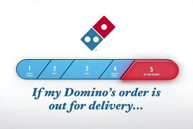 A visual of the Domino's Pizza tracker