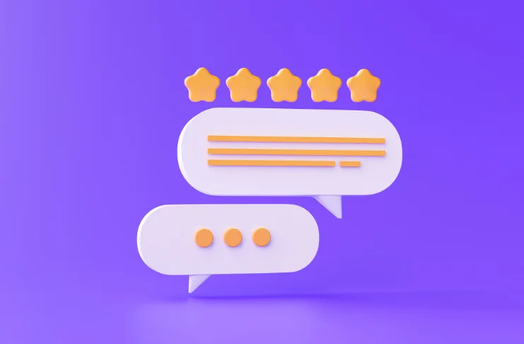 An infographic showcasing online reviews