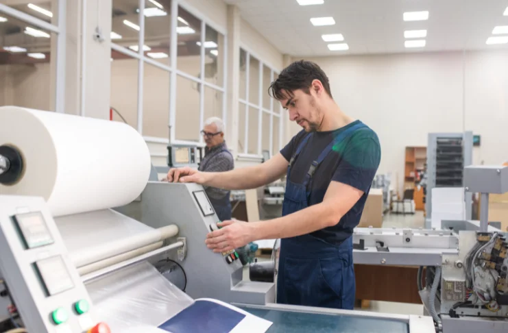 A man printing an image