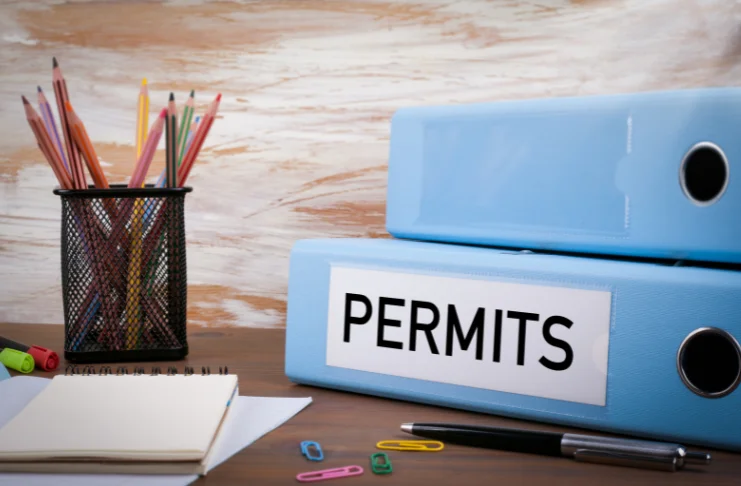 A file with permit written on it