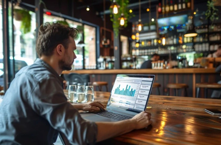 man using data to improve his restaurant profits