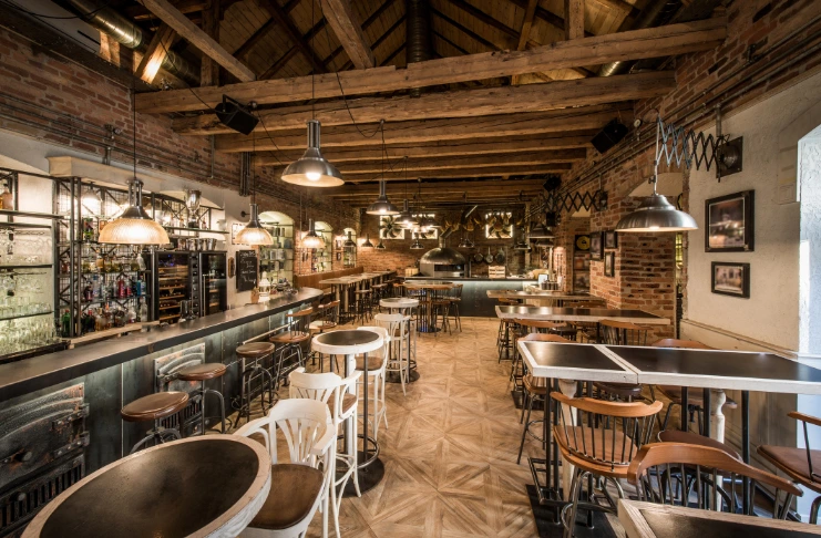 restaurant setting with beautiful interiors