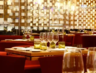 a beautiful restaurant seating