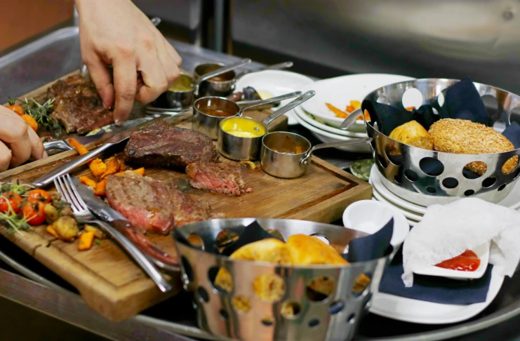 leftover food discarded in restaurants