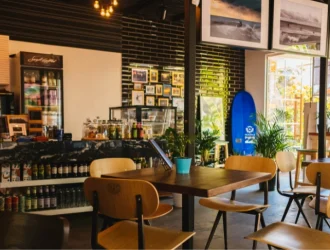 a cosy restaurant setting