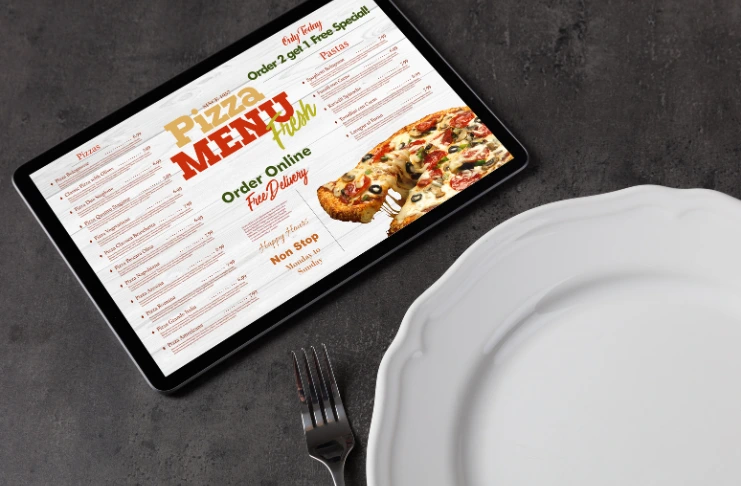 attractive online menu