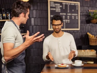 Offer good food when dealing with angry customers