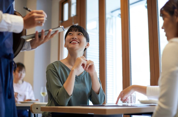 customers in a restaurant