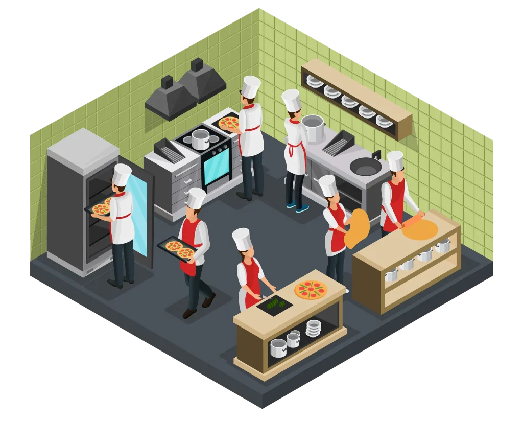 Graphical representation of restaurant back of house operations