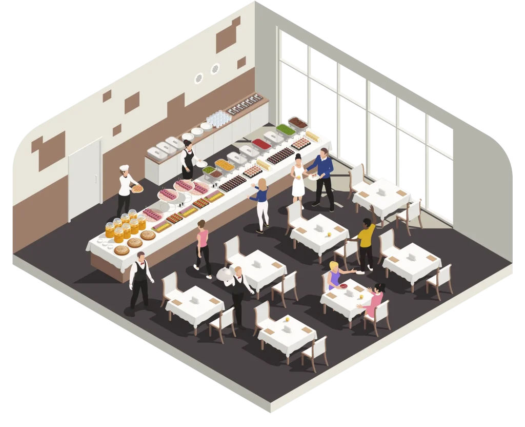 Graphical representation of a restaurant