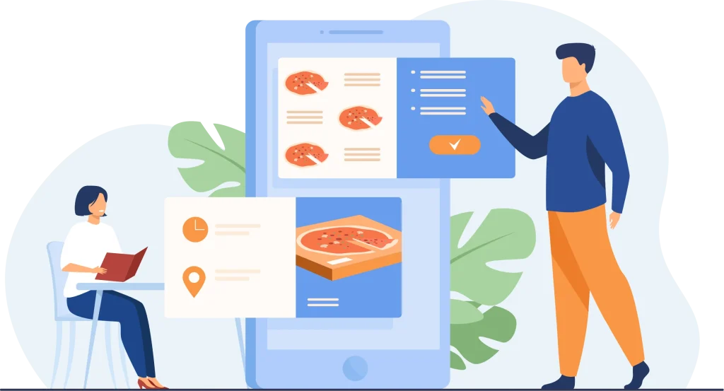 Graphical representation of menu management by Restroworks