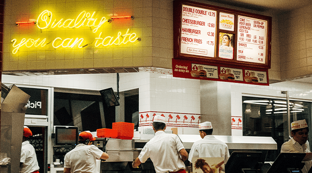 Kitchen Display system in a restaurant