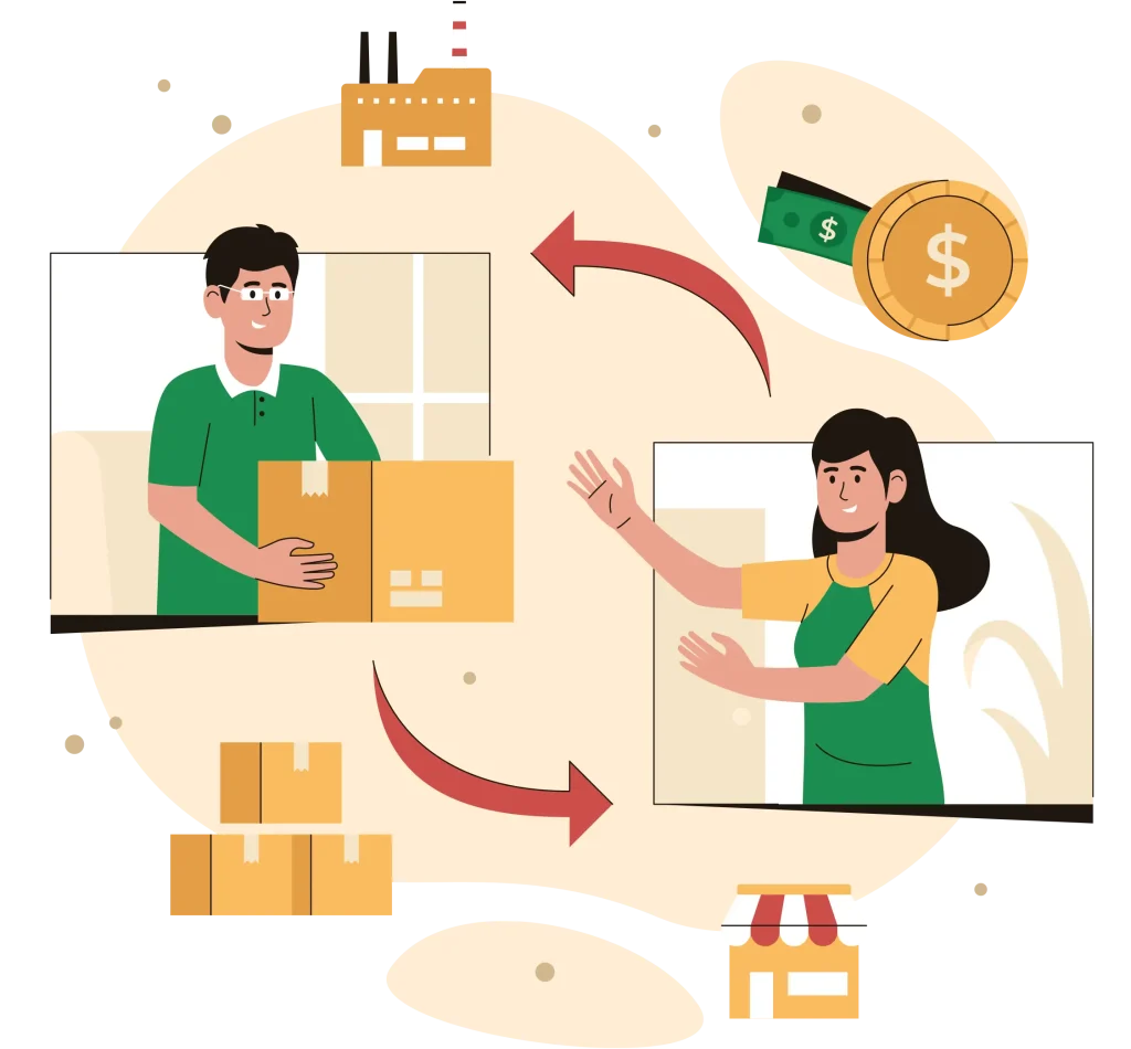 Graphical representation of Outlet to Outlet transfer