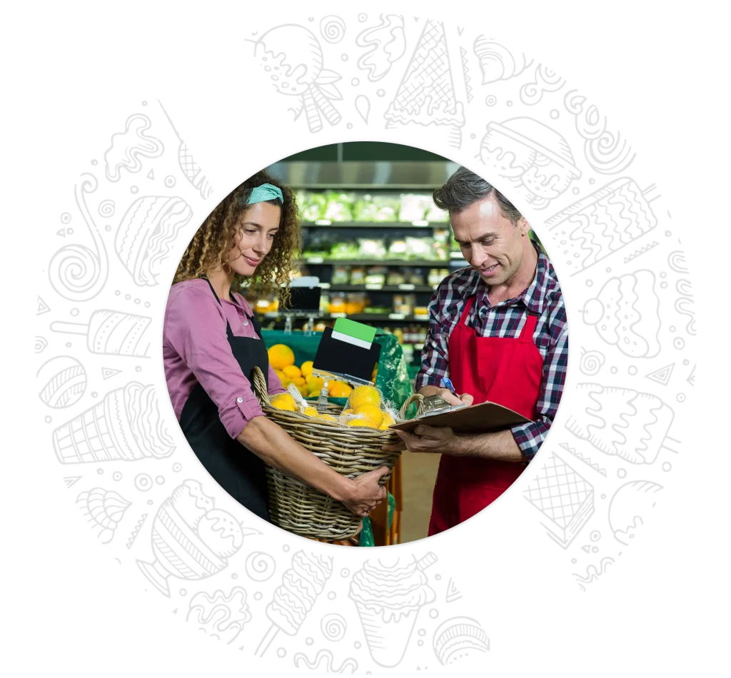 Restaurant staff engaging in stock management
