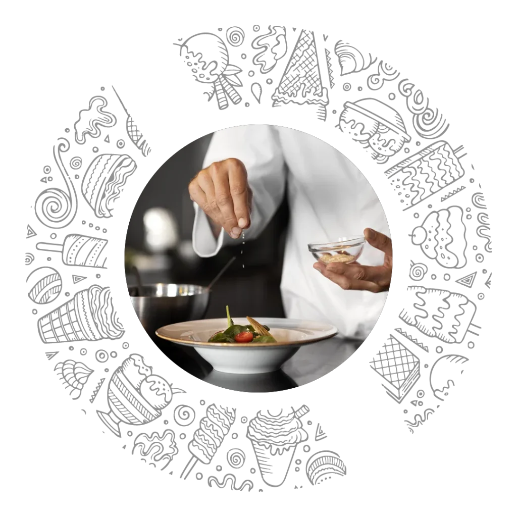 Chef preparing a dish