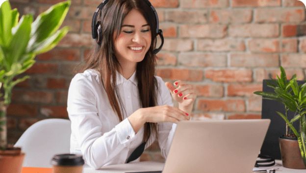 Portrait Woman Customer Service Worker