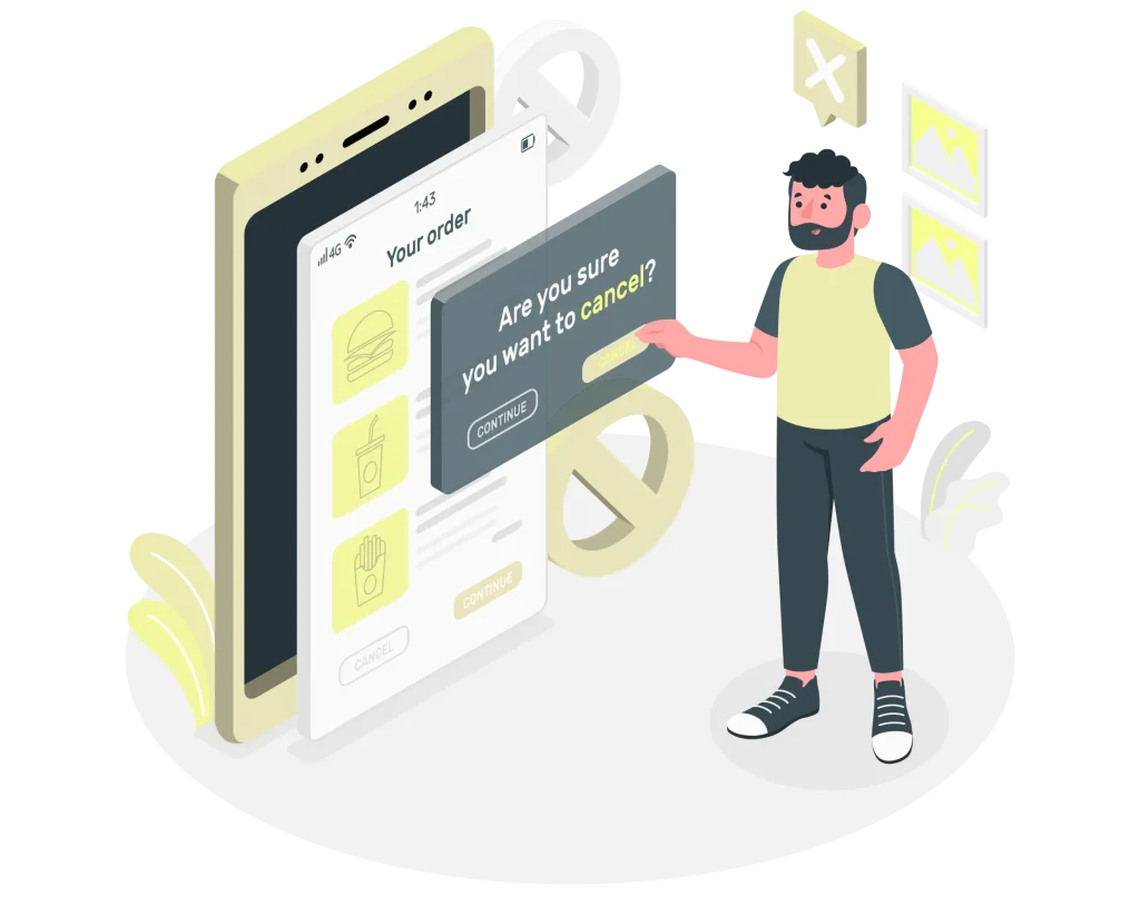 Graphical representation of Monitored cancellations by Restroworks