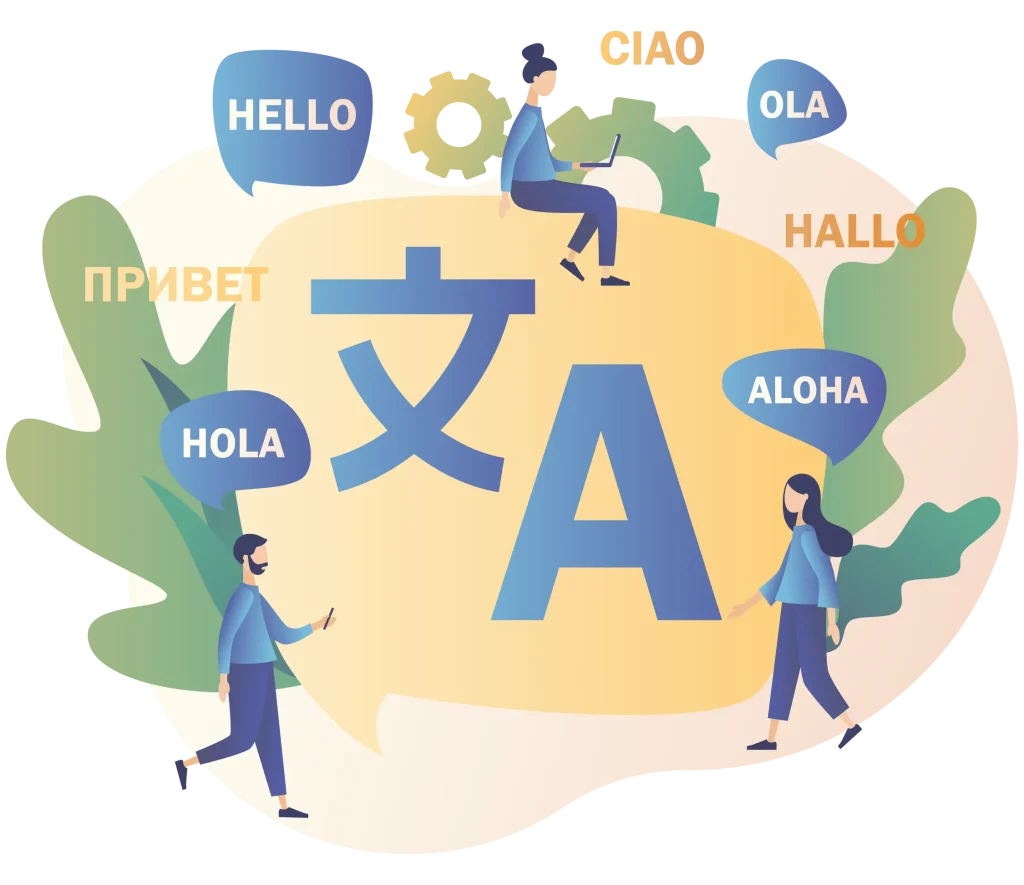 Graphical representation of Multi lingual support by Restroworks