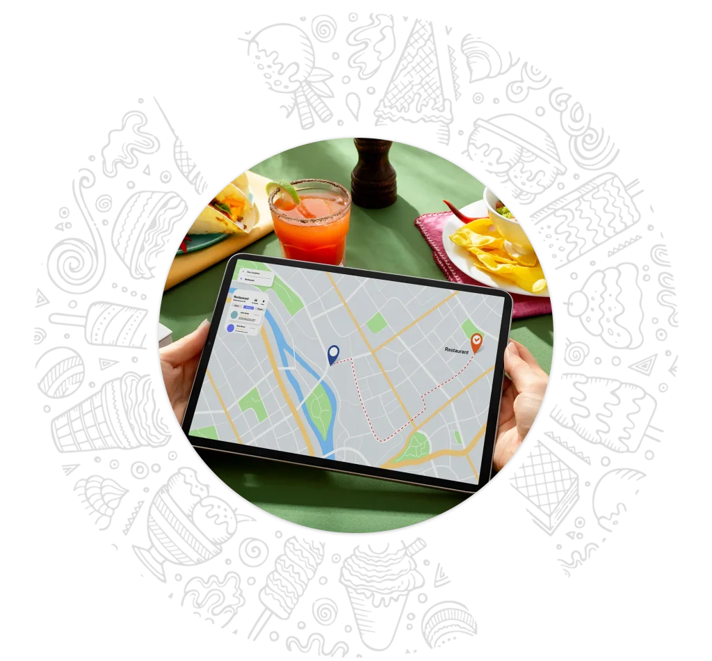 View of food delivery partner tracking