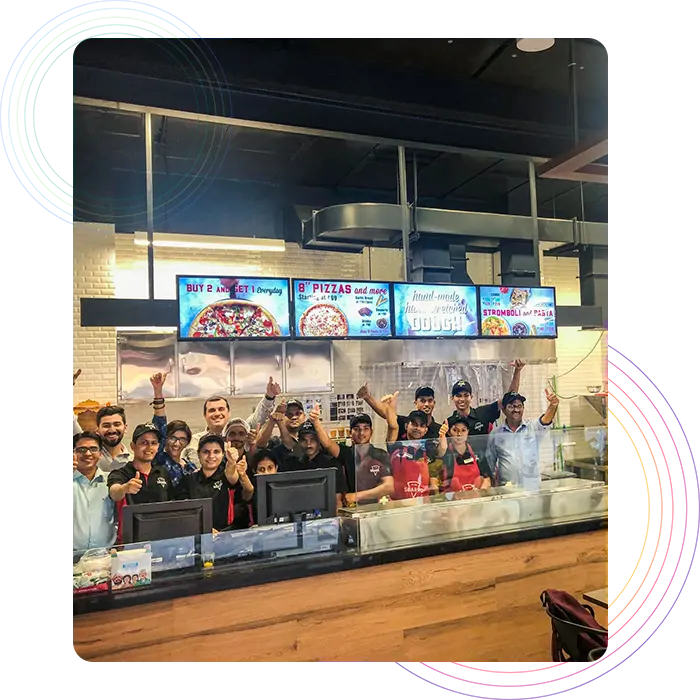 Sbarro outlet staff overjoyed