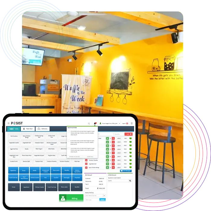 Restroworks Point of sale at Belgian waffle Co