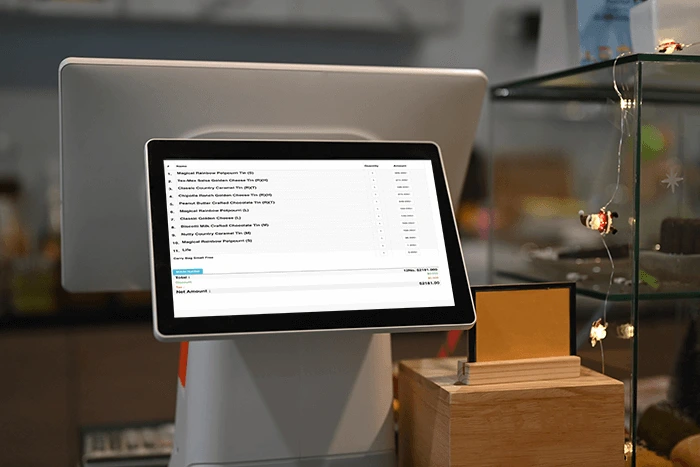 View of the Restroworks Customer order display