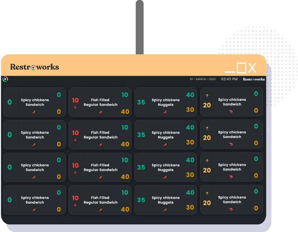 View of the Restroworks kitchen planning system